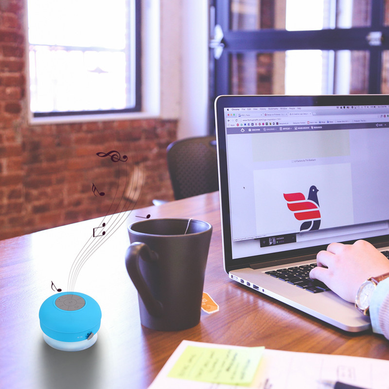 Vandeniui atsparus nešiojamasis siurbtukas belaidis Bluetooth garsiakalbis, tinkamas dušui, vonios kambariui, baseinui, automobiliui, paplūdimiui ir lauke