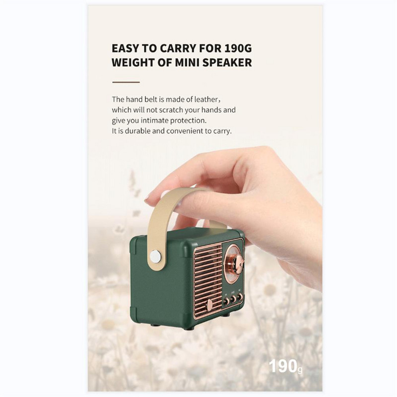 „Hm11 Classic Retro“ su „Bluetooth“ suderinamas garsiakalbis Garso garso stereofoninis nešiojamas dekoratyvinis mini kelioninis muzikos grotuvas