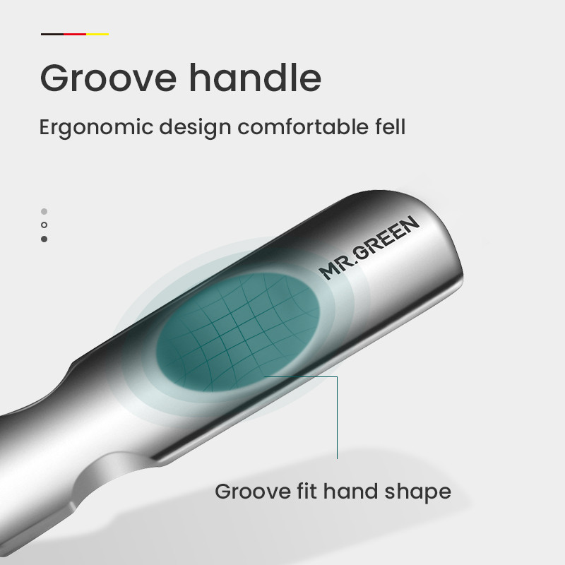 MR.GREEN dvipusės nagų dildės nerūdijančio plieno manikiūro pedikiūro priežiūra profesionaliems pirštų kojų nagų priežiūros įrankiams
