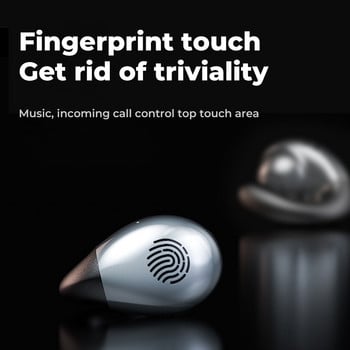 True Bone Conduction Ακουστικά Bluetooth Ear Clip Earring Ασύρματα ακουστικά με Mic Calling Touch Control Αθλητικά ακουστικά