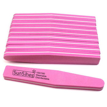 10 τμχ/παρτίδα Rhombus Halfmoon Double Side Nail buffer 100/180 Polishing Grinding Manicure Pedicure Nail Buffers File Tools