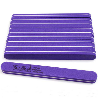 10vnt/part Rhombus Halfmoon Dvipusis Nagų dildės buferis 100/180 Poliravimas Šlifavimas Manikiūras Pedikiūras Nagų buferiai Dilelių įrankiai