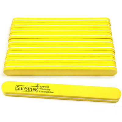 10vnt/part Rhombus Halfmoon Dvipusis Nagų dildės buferis 100/180 Poliravimas Šlifavimas Manikiūras Pedikiūras Nagų buferiai Dilelių įrankiai