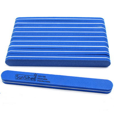 10vnt/part Rhombus Halfmoon Dvipusis Nagų dildės buferis 100/180 Poliravimas Šlifavimas Manikiūras Pedikiūras Nagų buferiai Dilelių įrankiai