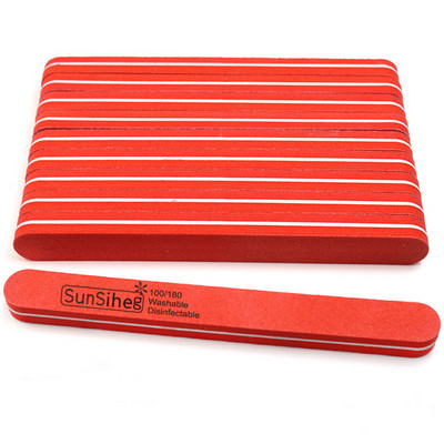 10vnt/part Rhombus Halfmoon Dvipusis Nagų dildės buferis 100/180 Poliravimas Šlifavimas Manikiūras Pedikiūras Nagų buferiai Dilelių įrankiai