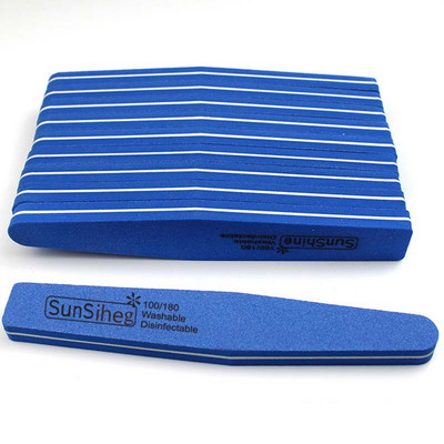 10vnt/part Rhombus Halfmoon Dvipusis Nagų dildės buferis 100/180 Poliravimas Šlifavimas Manikiūras Pedikiūras Nagų buferiai Dilelių įrankiai