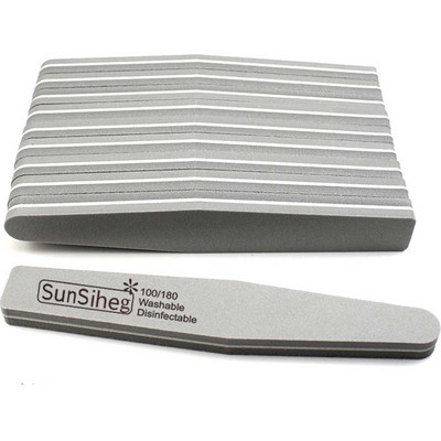 10vnt/part Rhombus Halfmoon Dvipusis Nagų dildės buferis 100/180 Poliravimas Šlifavimas Manikiūras Pedikiūras Nagų buferiai Dilelių įrankiai