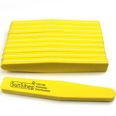 10vnt/part Rhombus Halfmoon Dvipusis Nagų dildės buferis 100/180 Poliravimas Šlifavimas Manikiūras Pedikiūras Nagų buferiai Dilelių įrankiai