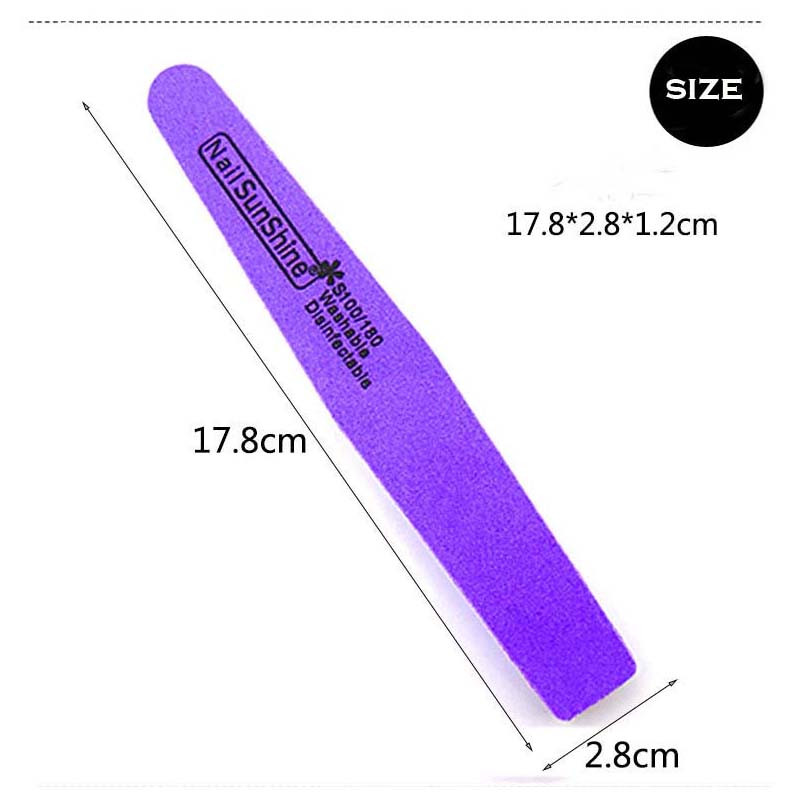 10vnt/part Rhombus Halfmoon Dvipusis Nagų dildės buferis 100/180 Poliravimas Šlifavimas Manikiūras Pedikiūras Nagų buferiai Dilelių įrankiai