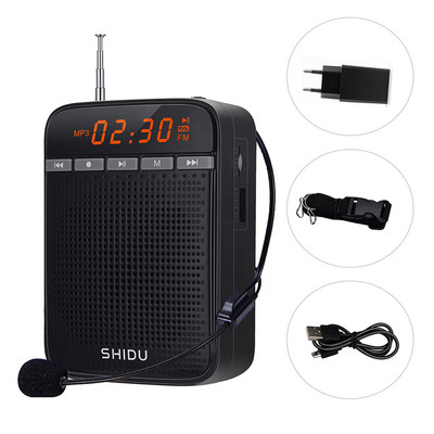 Amplificator de voce portabil SHIDU 10W, microfon cu fir pentru sunet, înregistrare AUX FM, difuzoare audio amplificate pentru profesori M400