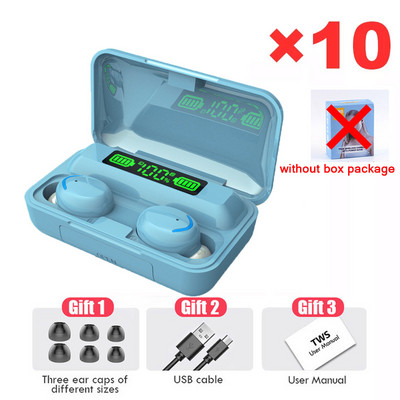 Γνήσια χονδρική πώληση ασύρματα ακουστικά Bluetooth Ακουστικά F9-5c Tws Headset Gamer For Phone Handfree With Mic Earbuds 10pcs