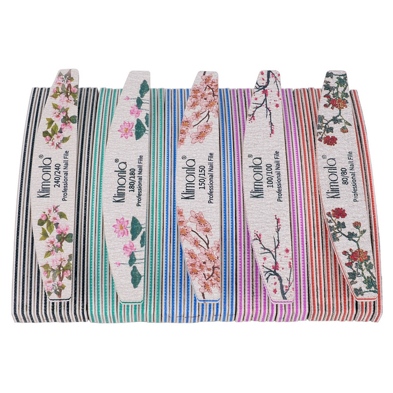 3/5/10 komada Nova turpija za nokte Pufer za nokte s otisnutim cvjetovima Šarena limeta angle 80/100/150/180/240 Profesionalni alati za manikuru
