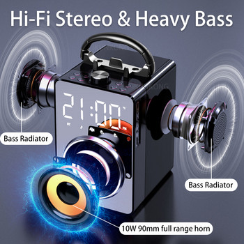 Super Bass Bluetooth високоговорители Преносима колона Високомощен 3D стерео субуфер Музикален център Поддръжка AUX TF FM радио HIFI BoomBox