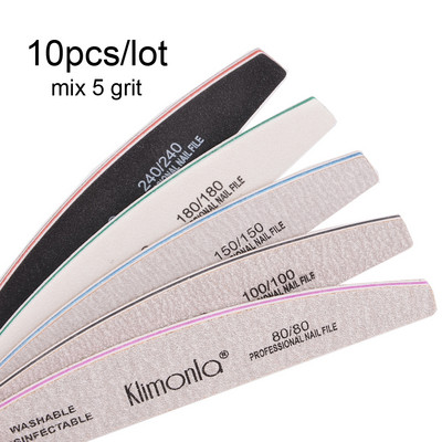 3 vnt/sl. Profesionalus manikiūro rinkinys 80/100/150/180/240 Grit gelinis poliravimas nagų dildės šlifavimo buferinis nagų kirpimo įrankiai