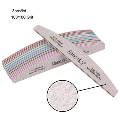 3 vnt/sl. Profesionalus manikiūro rinkinys 80/100/150/180/240 Grit gelinis poliravimas nagų dildės šlifavimo buferinis nagų kirpimo įrankiai