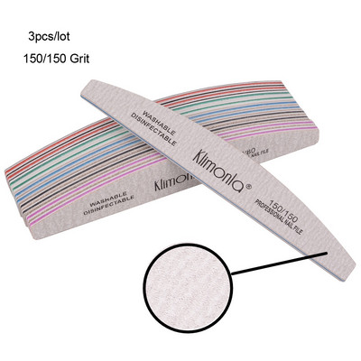 3 vnt/sl. Profesionalus manikiūro rinkinys 80/100/150/180/240 Grit gelinis poliravimas nagų dildės šlifavimo buferinis nagų kirpimo įrankiai