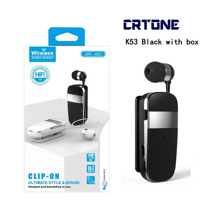 Гореща разпродажба K53 Mini безжична Bluetooth слушалка Напомняне за повикване Вибрация Спортна скоба Драйвер Auriculares Слушалка Handsfree Earbuds