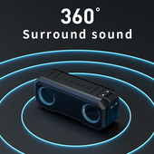 Vanjski vodootporni zvučnik kompatibilan s Bluetoothom HIFI subwoofer IPX7 šareni svjetleći zvučnici 3000mAh FM radio TF Aux