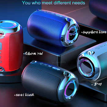LED Ισχυρό Bluetooth Speaker Box Εξωτερικά ηχεία TWS 3D Stereo με TF AUX USB Blutooth Caixa De Som