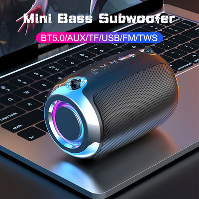 Cutie de difuzoare Bluetooth puternice LED Boxe de exterior TWS 3D Stereo cu TF AUX USB Blutooth Caixa De Som