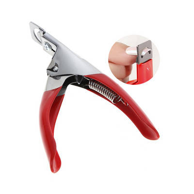 13,5*10 cm Lažni akrilni vrhovi u obliku slova U Škare Trimer Crveni/ružičasti okrugli/kvadratni Shapemake alati za manikuru Rezač za nokte #TR24