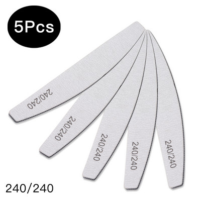 3/5/10 kom. Profesionalna brusna turpija za nokte Jake debele turpije za nokte Pufer za brušenje manikure Half Moon Lime alati za nokte 100/180