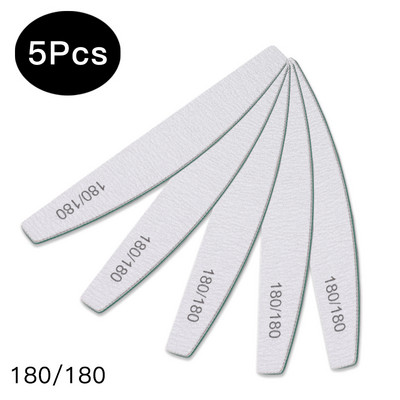 3/5/10 kom. Profesionalna brusna turpija za nokte Jake debele turpije za nokte Pufer za brušenje manikure Half Moon Lime alati za nokte 100/180