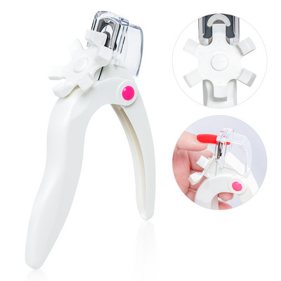 Triple Cut lažne škare za nokte Rezači za rubove Trimer Podesivi U-oblik od nehrđajućeg čelika Umjetni za manikuru za umjetne nokte