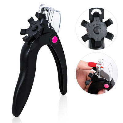 Triple Cut lažne škare za nokte Rezači za rubove Trimer Podesivi U-oblik od nehrđajućeg čelika Umjetni za manikuru za umjetne nokte