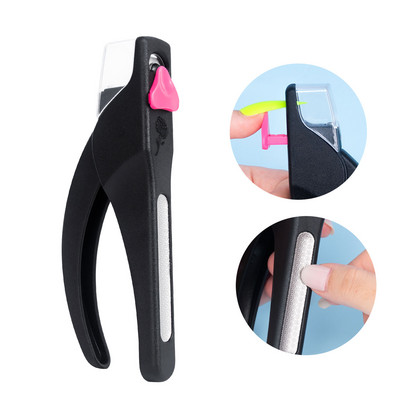 Triple Cut lažne škare za nokte Rezači za rubove Trimer Podesivi U-oblik od nehrđajućeg čelika Umjetni za manikuru za umjetne nokte