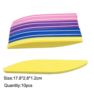 10 komada dvostranih blokova turpija za nokte Šarene spužve za poliranje brusnih puferskih traka za poliranje Pedikura Alati za manikuru