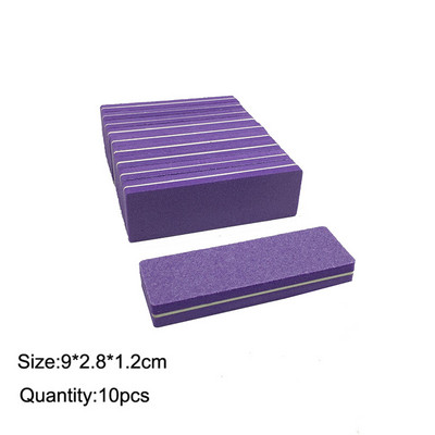10 komada dvostranih blokova turpija za nokte Šarene spužve za poliranje brusnih puferskih traka za poliranje Pedikura Alati za manikuru