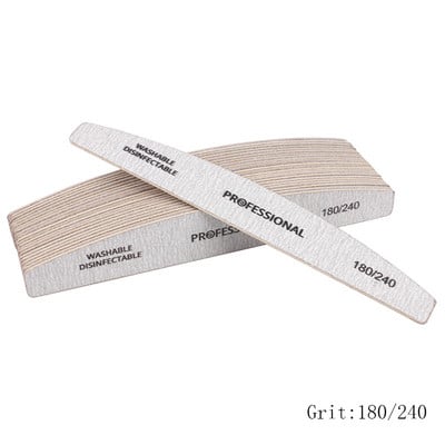 10kom/Partija Drvene turpije za nokte Profesionalni pufer za nokte 100/180 limas manicura Block Grey Boat Gel za poliranje Drvena turpija za brušenje noktiju