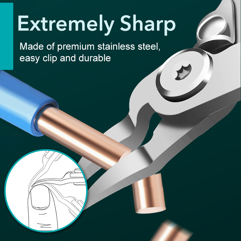 1db Benőtt köröm vágó Professzionális ívelt Penge Paronychia Kemény Vastag Köröm Vágó Kezelő Olló Manikűr eszköz