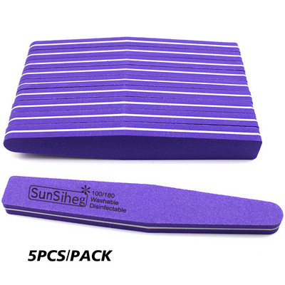 MYBORMULA 5 KOM./LOT Profesionalne turpije za nokte Pufer za nokte 100/180 zrnatost Brušenje Poliranje Brušenje Manikura Alati za nail art 6 boja