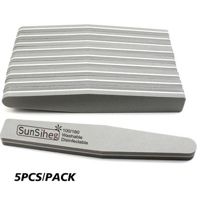 MYBORMULA 5 KOM./LOT Profesionalne turpije za nokte Pufer za nokte 100/180 zrnatost Brušenje Poliranje Brušenje Manikura Alati za nail art 6 boja