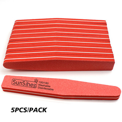 MYBORMULA 5 KOM./LOT Profesionalne turpije za nokte Pufer za nokte 100/180 zrnatost Brušenje Poliranje Brušenje Manikura Alati za nail art 6 boja