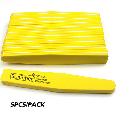 MYBORMULA 5 KOM./LOT Profesionalne turpije za nokte Pufer za nokte 100/180 zrnatost Brušenje Poliranje Brušenje Manikura Alati za nail art 6 boja