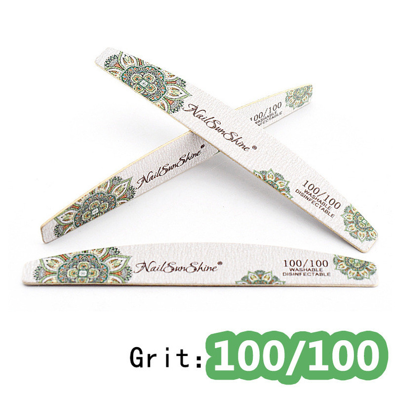 5Pcs/lot Drvena turpija za nokte 100 180 Gtit Brusni pufer za nokte 100/180 Brusni papir Pedikura Lak za manikuru Profesionalni alat za nail art