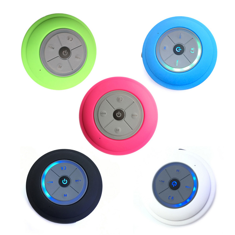 Prijenosni Bluetooth zvučnik Bežični vodootporni zvučnik za tuširanje s FM radiom LED svjetlo Bluetooth Soundbar Hand Free zvučnik