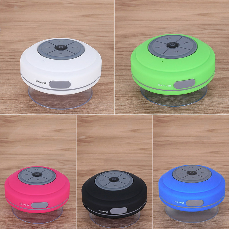 Prijenosni Bluetooth zvučnik Bežični vodootporni zvučnik za tuširanje s FM radiom LED svjetlo Bluetooth Soundbar Hand Free zvučnik