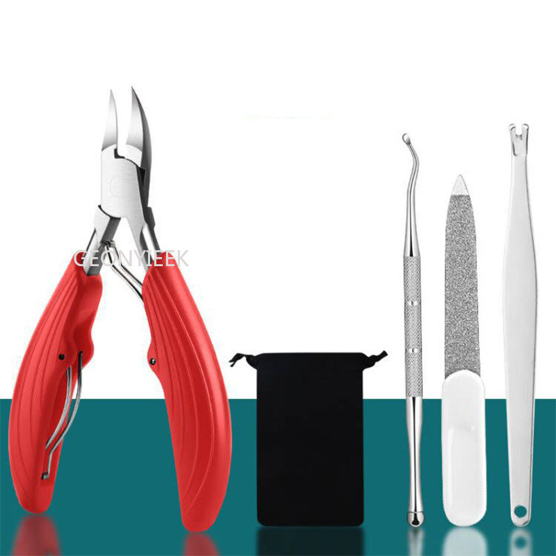 Profesionalios kojų nagų kirpimo priemonės, skirtos įaugusių kojų nagų kirpimo priemonė Thick Nails Dead Skin Dirt Remover Super Sharp Curved Blade Nail Tool