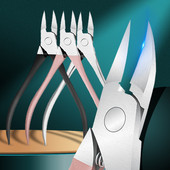 Profesionalni kliper za nokte Nipper Smicanje mrtve kože Poliranje Brušenje Alati za njegu manikure Škare za nokte od nehrđajućeg čelika