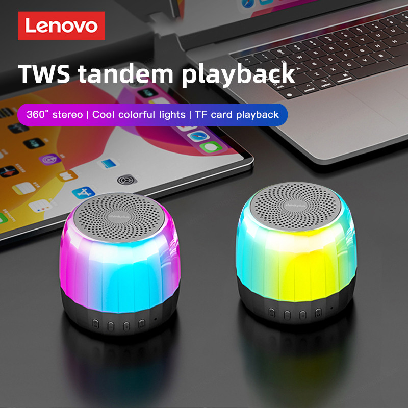 Eredeti Lenovo K3 Plus Bluetooth 5.2 hangszóró mélynyomó TWS hordozható zenelejátszó RGB Выступающие Vízálló USB hangszóró Új