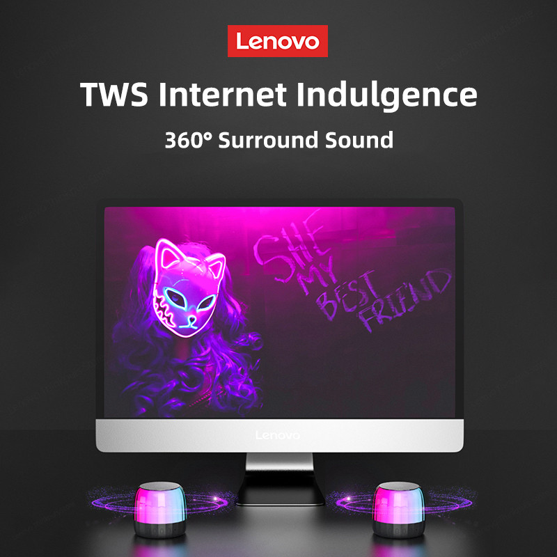 Eredeti Lenovo K3 Plus Bluetooth 5.2 hangszóró mélynyomó TWS hordozható zenelejátszó RGB Выступающие Vízálló USB hangszóró Új