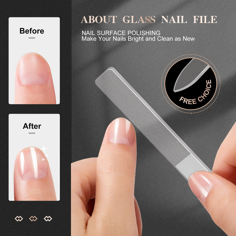 Styton Nano Glass Nail Files Επαγγελματικές λίμες στίλβωσης με λείανση Διαφανής εξοπλισμός λείανσης λίμα νυχιών Εργαλεία τέχνης μανικιούρ