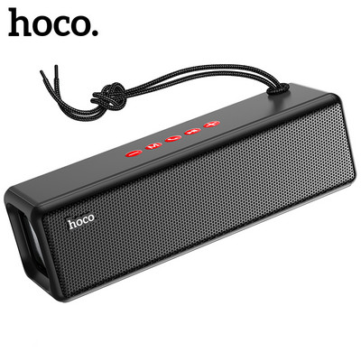 Hoco Преносим Bluetooth високоговорител Стерео звук IPX4 Водоустойчив безжичен Bluetooth 5.0 Поддръжка на сдвояване FM AUX TF USB колонен високоговорител