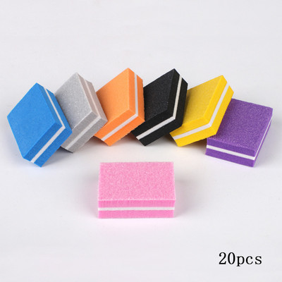 20/50 komada mini blokova spužvaste turpije za nokte 100/180 šarenih brusnih papira za poliranje brusnih pufer traka dvostrani set alata za manikuru