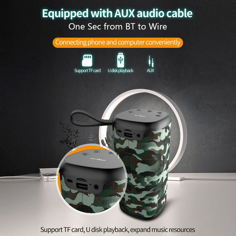 ZEALOT S35 prijenosni Bluetooth zvučnik vanjski HIFI subwoofer glazbena kutija bežični zvučnik s podrškom za mikrofon TF kartica U disk Aux in