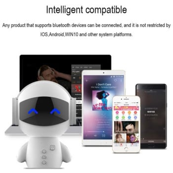 Χαριτωμένο έξυπνο ρομπότ ηχείο Bluetooth M10 Mini Smart-Robot Φορητά ηχεία Bluetooth Super Bass για Power Bank